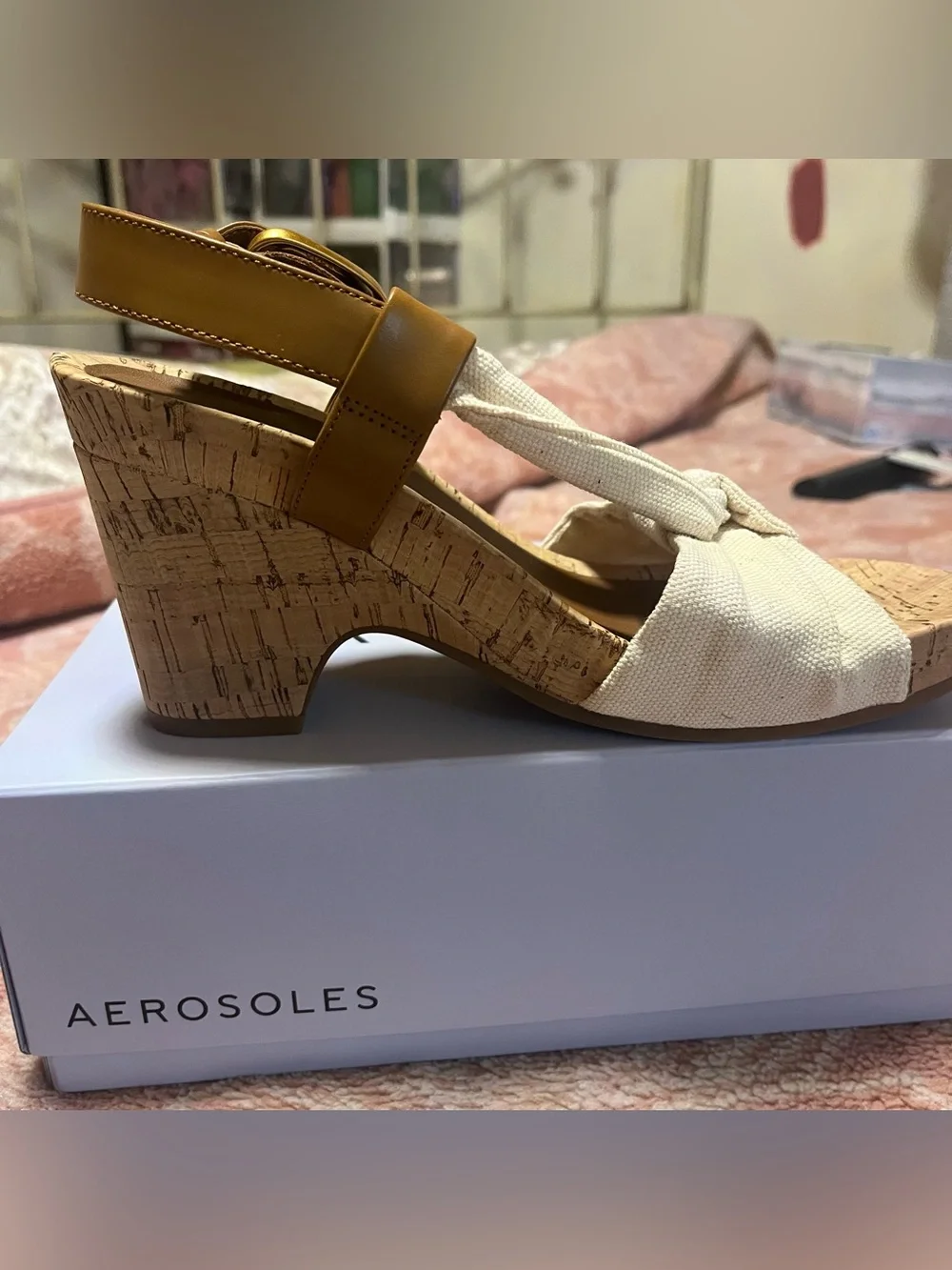 AEROSOLES Miki Cork Wedge Sandal